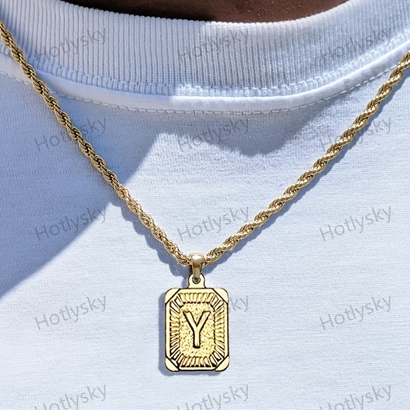 Women's Fashion Pendant Necklace with Initial Letter Option